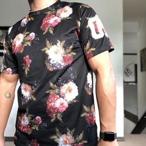 Black floral Jersey